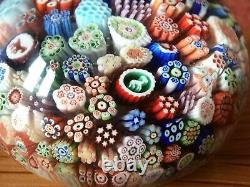 Fabulous Rare Antique 1847 Miniature 2 Baccarat Close Millefiori Paperweight