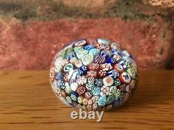 Fabulous Rare Antique 1847 Miniature 2 Baccarat Close Millefiori Paperweight