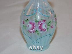 Fenton Art Glass Optic Ocean Blue Vase #299 of 1,250- Signed D. Robinson