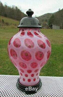 Fenton Cranberry Opalescent Coin Dot Connoisseur Collection 2003 #12/1750