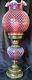Fenton Cranberry Opalescent Hobnail Pattern Pillar Gwtw Lamp 24 Gorgeous