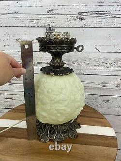Fenton Custard Poppy GWTW Vintage Lamp