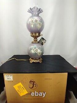 Fenton GWTW Lamp 1999 Violet Satin Signed D. Robinson Limited ed Hand Painted