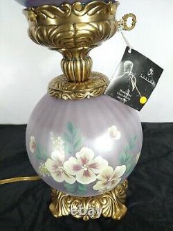 Fenton GWTW Lamp 1999 Violet Satin Signed D. Robinson Limited ed Hand Painted