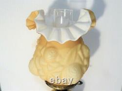 Fenton Glass Puffy Rose Lamp Honeysuckle Cased