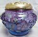Fenton Glass Signed Purple /plum Jar Brass Lid Limited Edition 1062 /1250