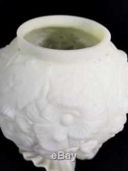 Fenton Lamp Poppy Gone With The Wind Lime / Green Satin 23