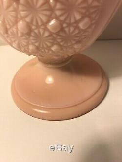 Fenton Rose Pastel Daisy And Button Fan Vase 1954-56 Pink Hard To Find