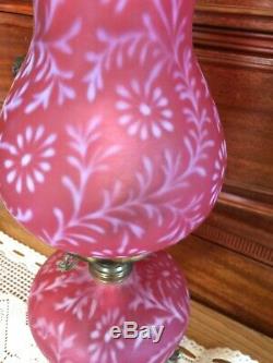 Fenton fern and daisy red 22 with chimney good cond