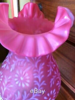 Fenton fern and daisy red 22 with chimney good cond