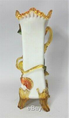 Fine 13.25 STEVENS & WILLIAMS Art Glass Vase MINT c. 1900 antique English