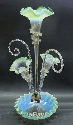 Fine & Tall 19th C. American Art Glass Epergne Vase c. 1890 antique Victorian