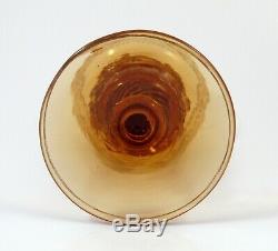 Fine Victorian Enameled Moser Roemer Amber Glass Wine Goblets Bohemian