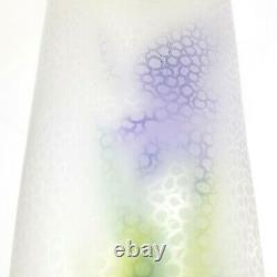 French Nouveau Art Glass Vase antique legras mont joye acid etched floral tgc