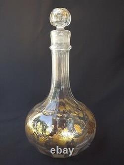French Victorian Baccarat Saint Louis Crystal Liquor Bottle Decanter