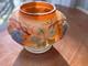 Gorgeous Victorian Art Glass Coralene Vase, Grape & Grape Leaf Design