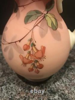 Gorgeous Webb Burmese Decorated Berries & Leaves Pitcher