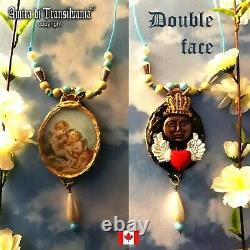 Guardian angel lucky talisman pendant necklace amulet good luck jewelry locket
