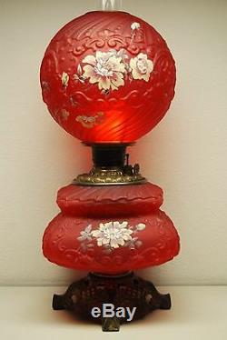 Gwtw Kerosene Oil Antique Banquet Victirian Parlor American Art Nouveau Lamp