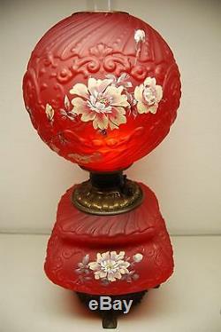 Gwtw Kerosene Oil Antique Banquet Victirian Parlor American Art Nouveau Lamp