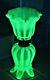 H 393 V Rare Victorian Art Glass Miniature Oil Lamp 7 1/2h X Fine Mint
