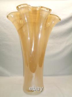 Handkerchief Glass Display Vase Murano Vetro Style Of Art Noveau Deco Victorian