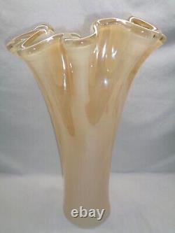 Handkerchief Glass Display Vase Murano Vetro Style Of Art Noveau Deco Victorian