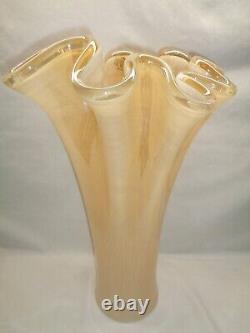 Handkerchief Glass Display Vase Murano Vetro Style Of Art Noveau Deco Victorian