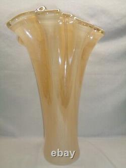 Handkerchief Glass Display Vase Murano Vetro Style Of Art Noveau Deco Victorian