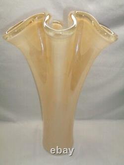 Handkerchief Glass Display Vase Murano Vetro Style Of Art Noveau Deco Victorian