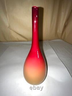 Hobbs Brockunier Wheeling Peach Blow Bud Vase-Victorian-Glossy Stick Vase