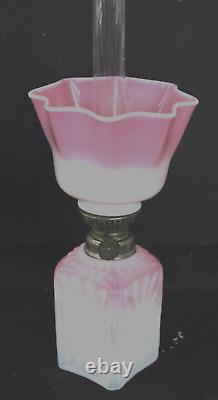 ITEM #48 Antique Art Glass French Baccarat Victorian Miniature Opalescent Lamp