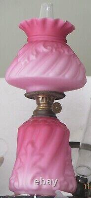 ITEM #48 Antique Art Glass French Baccarat Victorian Miniature Opalescent Lamp