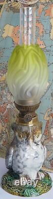 ITEM #79 Amber Tint Tiny Ribbed & Swirled Victorian Art Glass Oil Lamp