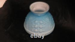 ITEM #79 Amber Tint Tiny Ribbed & Swirled Victorian Art Glass Oil Lamp