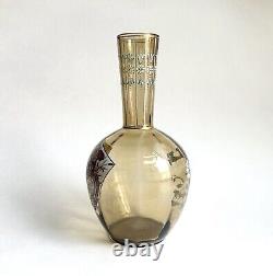 Impressive & Unusual Antique Historismus Enameled Glass Vase German Bohemian