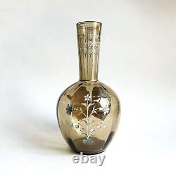 Impressive & Unusual Antique Historismus Enameled Glass Vase German Bohemian