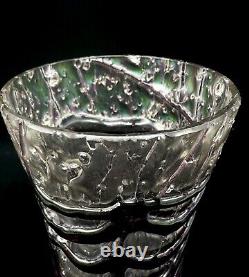 Kralik Glass Vase Iridescent Finish Veined Art Nouveau Czechoslovakia