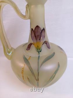 LOETZ Arcadia Iris Floral Hand Painted Ewer Vase PN I/7875 (623) DEK 1896 RARE