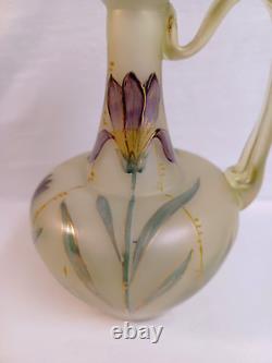 LOETZ Arcadia Iris Floral Hand Painted Ewer Vase PN I/7875 (623) DEK 1896 RARE