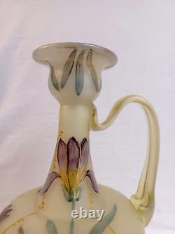 LOETZ Arcadia Iris Floral Hand Painted Ewer Vase PN I/7875 (623) DEK 1896 RARE