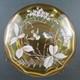 Love Birds Antique Jewelry Box Trinkets Powder Jar Amber Art Glass Bohemian