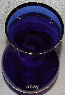 Large Cobalt Blue & Gold 16 Vase Classical Victorian Scene Made In Italy