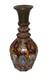 Large Victorian Bohemian Gilded Hand Painted Portrait Bottle Vase C1860 As Found