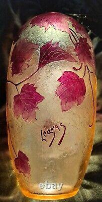 Legras Rubis Series Cameo Vase c1910