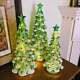 Lighted Mercury Glass Christmas Trees Woodland Farmhouse Victorian Art