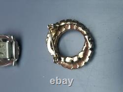 Lot Of 7 Victorian antique brooches with rhinestone and art glass. Cezcho