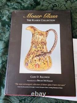 MOSER Rare Unique Hand Blown Gold Spider Gilded Amazing Stem 1870's Wine Glass