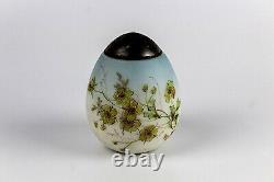 MT WASHINGTON? Egg Shaped SUGAR SHAKER MUFFINEER? Green Floral Ca 1890s