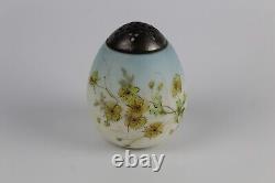 MT WASHINGTON? Egg Shaped SUGAR SHAKER MUFFINEER? Green Floral Ca 1890s